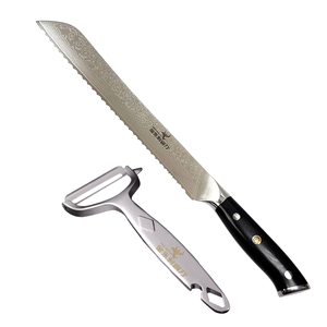 【金永利鋼刀】BN-01龍紋大馬士革鋼 麵包刀23cm (送鋅合金刨刀),  【金永利鋼刀】BN-01龍紋大馬士革鋼 麵包刀23cm (送鋅合金刨刀)