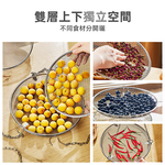 【上手家居】雙層懸掛曬網籃 銀色(曬菜網/曬魚網/曬籃), , large