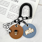 感應磁扣套【4款可選】3.5cm磁扣可用 皮革鑰匙圈 卡套鑰匙圈 感應磁扣鑰匙圈 pu皮革 鑰匙圈 彈簧掛繩 龍蝦扣 伸縮拉繩, , large