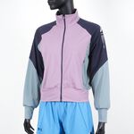 Asics 女 拼接外套 瑜珈 YOGA 運動 訓練 飛鼠袖 高彈性 立領 舒適 玫瑰粉紫 [2032C530-500], , large