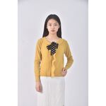 (S) betty s質感蝴蝶結黃色長袖上衣二手衣, , large
