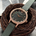 [星晴錶業]ARMANI手錶,32mm,AR00072墨綠色錶面玫瑰金錶殼綠真皮皮革錶帶款, , large