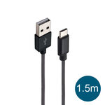 RASTO RX6 Type C Aluminum Alloy Charging Transmission Cable 1.5M 2.4A High Current Fast, Stable and Pull-resistant design, , large