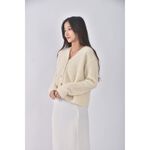(M) knitpia韓牌質感V領杏色外套二手衣, , large