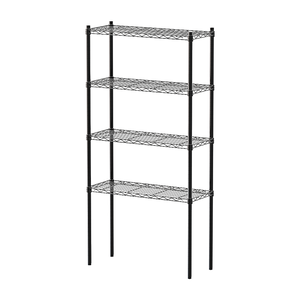 【Y HOUSE】76x30x150cm Lightweight Four-layer Iron Rack Iron Rack Shelf - Painted Black