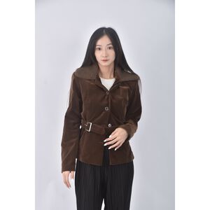 (S) classic walk質感棕色綁帶外套二手衣