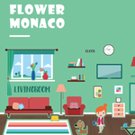 英國 Flower monaco益智靜電貼, , large