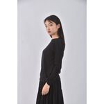 (S) jenny eyelet韓牌質感黑色長袖上衣二手衣, , large