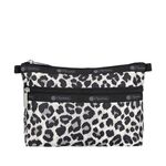 |快速出貨|Lesportsac Cosmetic Clutch 雙層拉鍊收納化妝包 送禮-柔影豹紋, , large