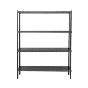 【Y HOUSE】120x45x150cm perforated plate four-layer rack perforated plate rack iron rack - black paint