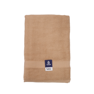 方格牌飯店級加大浴巾-78x160cm-卡其色-1入