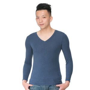 極速男V領發熱衣<黑XL>L281 保暖 抗寒 台灣製