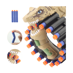 【啾愛你】手動轉盤恐龍軟彈射擊槍 (內附20發軟彈)