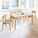 【Homelike】喜家居岩板餐桌椅組(一桌四椅)(2313-31), , large