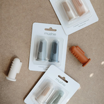【mushie】矽膠指套牙刷/柔粉淺沙Blush/Shifting Sand, , large