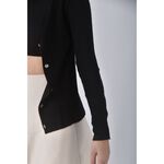 (XS（含）以下) 質感針織貼身黑色長袖上衣二手衣, , large