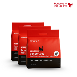 bonbonpet Plant-Based Eco-Friendly Cat Litter / Bamboo & Mugwort Fresh Scent 1.8mm (6L / 3KG per bag)