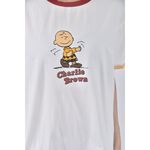 (F) peanuts棉質純棉白色短袖上衣二手衣, , large