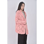 (L) 質感針織連帽粉色外套二手衣, , large