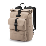 KINGSONS Roll Top Commuter Backpack-brown, 日暮沙, large