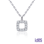 [ides愛蒂思] 成年禮 生日禮 日系輕珠寶OL系列設計款14K金鑽石項鍊鎖骨鍊/時尚方型, , large