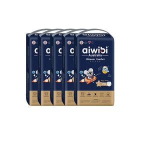 Aiwibi 愛薇彼 夜用甄柔瞬吸褲型紙尿褲 M(五包裝)  紙尿褲 柔軟透氣 泡泡腰設計減壓防勒痕
