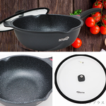 英國製INTIGNIS大理石鑄造深型不沾炒鍋-34cm-2支, , large