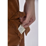 (M) siluette質感印花棕色長裙二手衣, , large