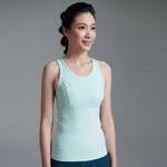 YOGA FLOW Hope Tank - 寬肩帶後背交叉長版上衣 - 淡松綠 Pine Green, , large
