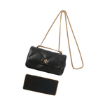 Tory Burch Kira 納帕皮革鑽石格紋縫線迷你二用包/黑色, , large