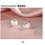 S999純銀簡約時尚羽毛淡水珍珠轉珠耳環 附馬卡收納盒, , large