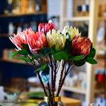 ARTFIACIAL PROTEA CYNAROIDES SPARY-FUCHSIA, , large