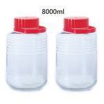 ADERIA 日本製梅酒罐-8000ml 2入組  附好提拿把手 金益合玻璃器皿, , large