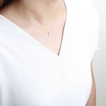【Angel & Me】Mini Moon s925 sterling silver 24k gold-plated necklace gift, , large
