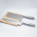 【日本極KEEMAKE】日本極 高碳鋼 輕巧極緻一體構造 不鏽鋼刀-2入組(牛刀+中華菜刀), , large