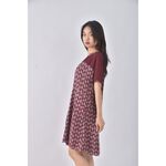 (L) ob style圓領紅色洋裝二手衣, , large