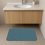 【Monster】 Soft Diatomaceous Earth Absorbent Mat – Slate Pattern Series (60x40cm) – Misty Blue Tide, , large