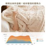【DUYAN 竹漾】韓系牛奶絨 雙層加厚被毯 / 杏色奶油  (羊羔絨 蓋毯 沙發毯 棉被 露營 禮物), , large