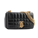 BURBERRY Lola 小羊皮縫線設計迷你翻蓋鍊包/黑色, , large