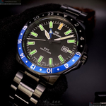 [星晴錶業]WAKMANN手錶,44mm,WA00028黑色錶面黑錶殼深黑色精鋼錶帶款, , large