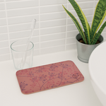 【Monster】 Soft Diatomaceous Earth Soap Dish Absorbent Mat (19x10cm) &ndash; Cloudy Sea Blossom, , large