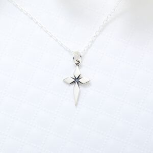 【Angel & Me】Star of Bethlehem Cross 925 sterling silver necklace Christmas gift