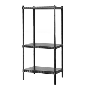 【Y HOUSE】75x45x150cm perforated plate three-layer rack perforated plate rack iron rack - black paint