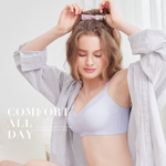 【可蘭霓Clany】 慵懶自在 涼感包覆無鋼圈M-EQ/3XL內衣 紫丁灰 6999-61, , large