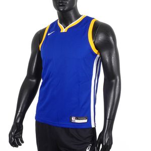 Nike NBA 青少年 球衣 籃球背心 背心 V領 勇士 藍黃 [WZ2B7BZ2B-WAR]
