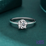 [ides愛蒂思] 情人送禮 日系設計款50分F/VS1頂級3EX車工鑽石戒指結婚戒/優雅四爪  (戒圍請於訂單備註), , large