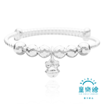 【童樂繪金飾】兒童純銀手鐲手環 鈴鐺蝴蝶結 (彌月銀飾 滿月禮 寶寶足銀), , large