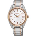 SEIKO 精工 CS 時尚石英女錶(SUR322P1)-銀x雙色/36mm, , large