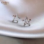 【Gulicc 】古莉可 耳環 銀色星星鋯石耳飾, , large