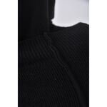 (XL) 質感造型領口黑色長袖上衣二手衣, , large
